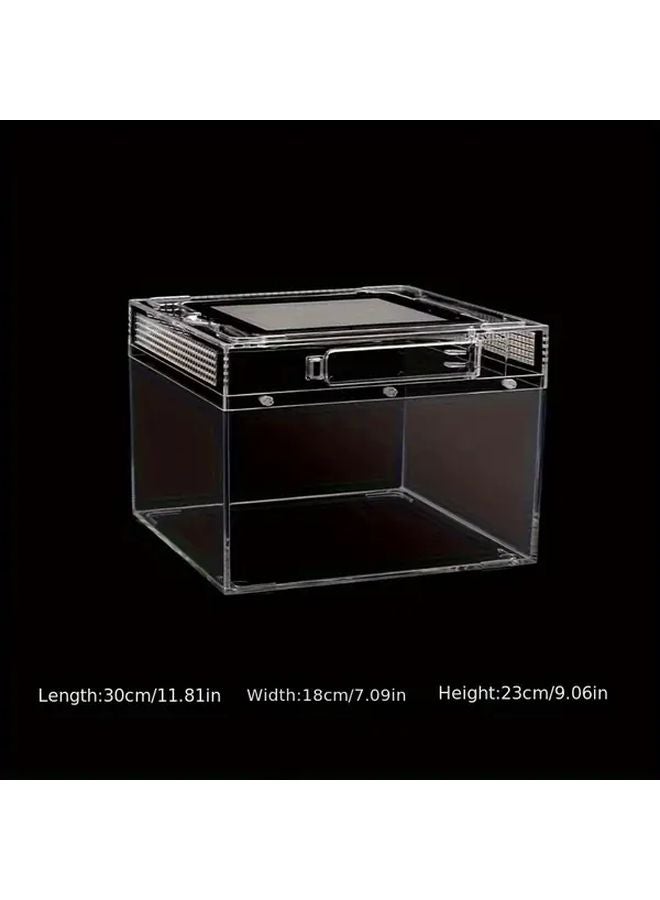 Medium Escape Proof Reptile Feeding Box with Ventilated Lid and Sand Bath Area - Image 5